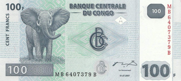 Congolese franc 20 lowest currencies in the world